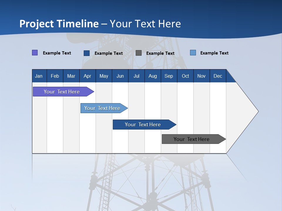 Diagonal Network Antenna PowerPoint Template
