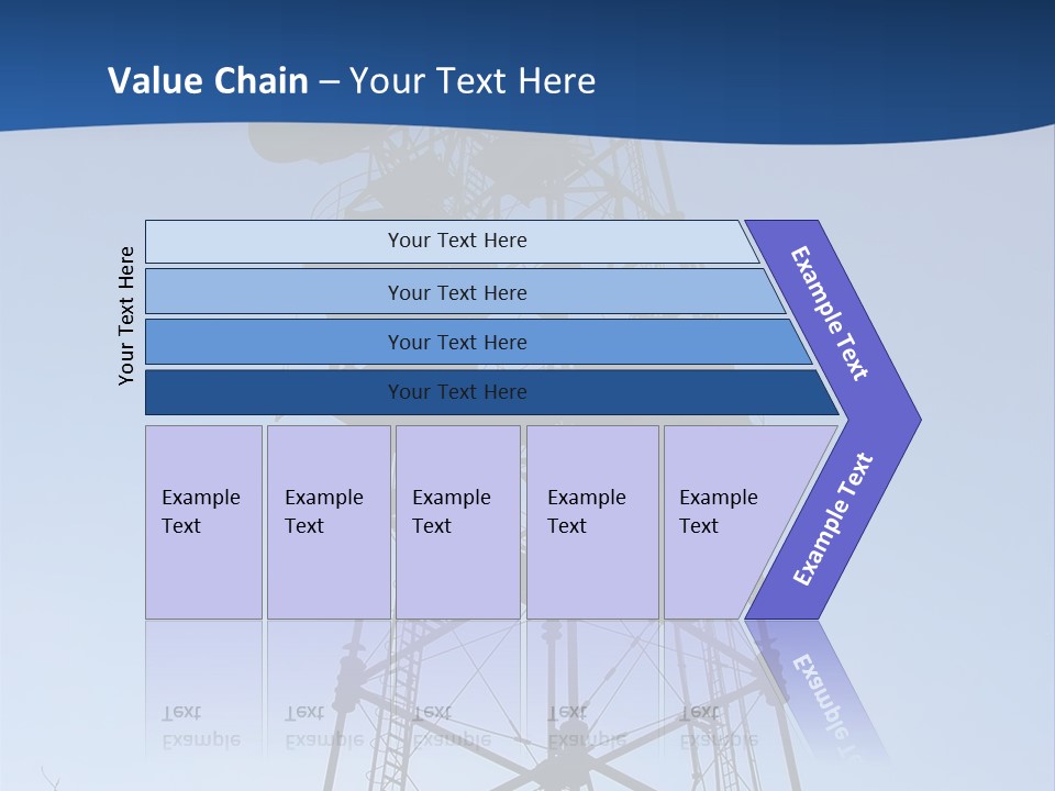 Diagonal Network Antenna PowerPoint Template