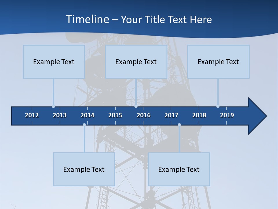 Diagonal Network Antenna PowerPoint Template