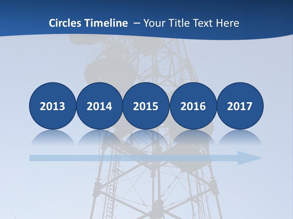 Diagonal Network Antenna PowerPoint Template