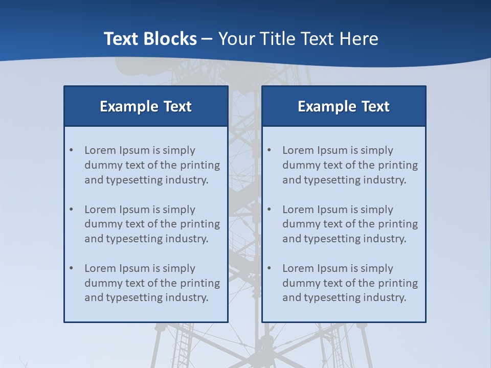 Diagonal Network Antenna PowerPoint Template