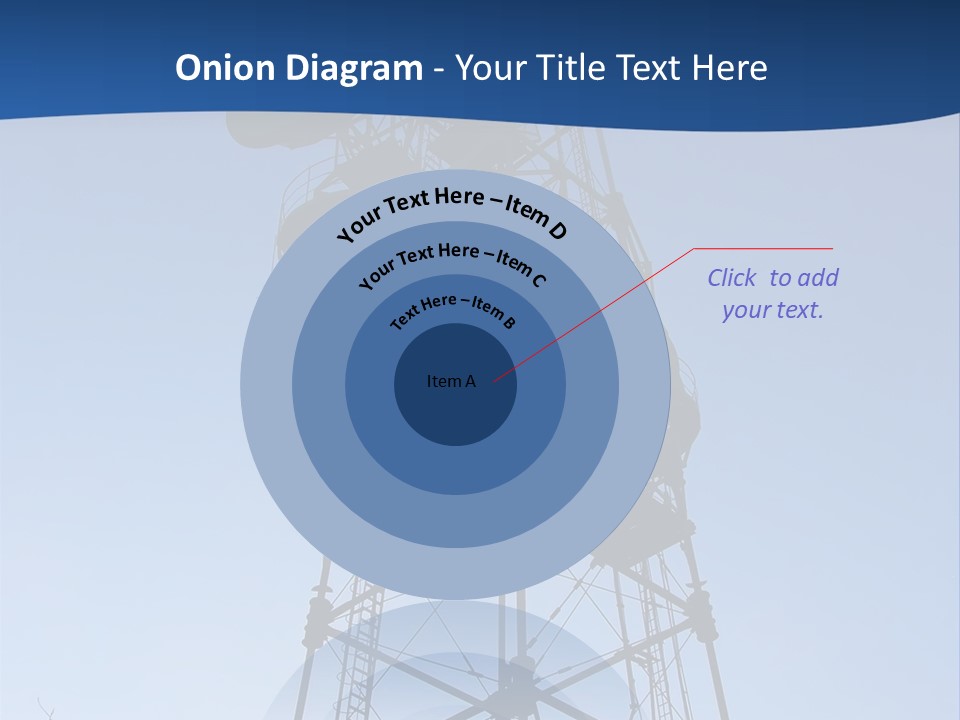 Diagonal Network Antenna PowerPoint Template