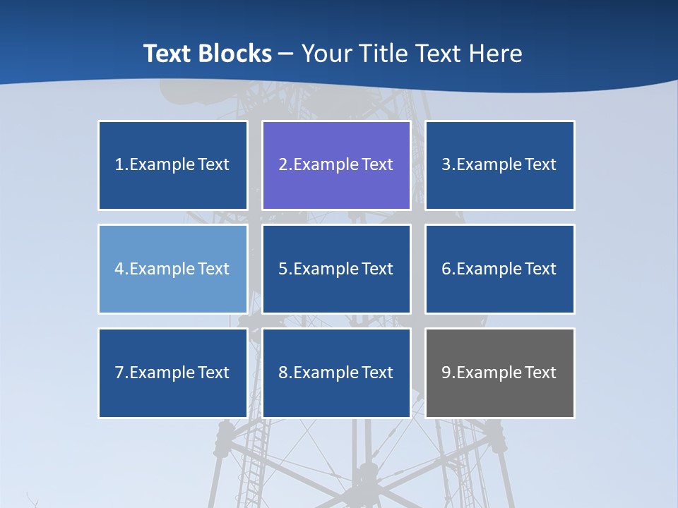 Diagonal Network Antenna PowerPoint Template
