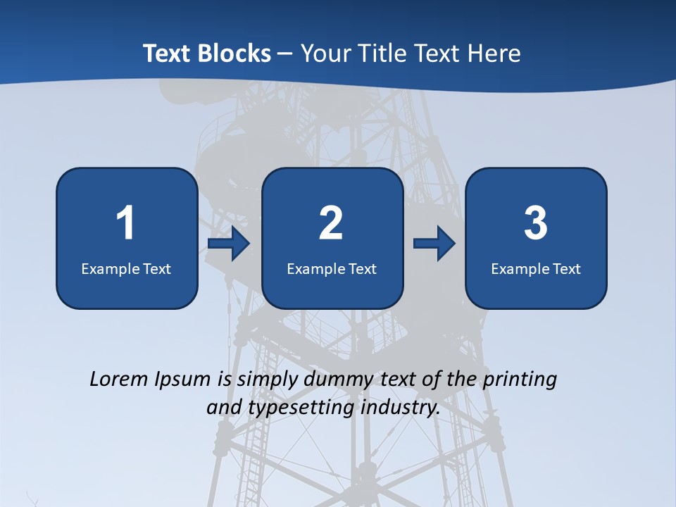 Diagonal Network Antenna PowerPoint Template