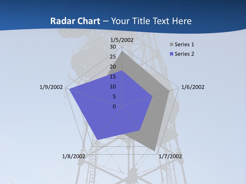 Diagonal Network Antenna PowerPoint Template