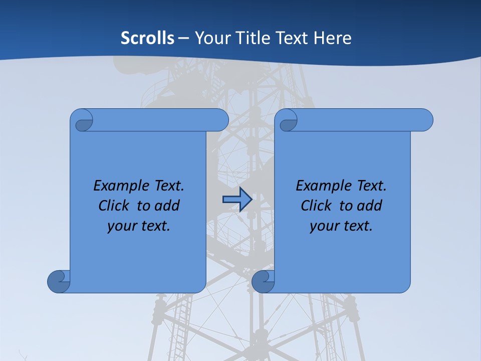 Diagonal Network Antenna PowerPoint Template