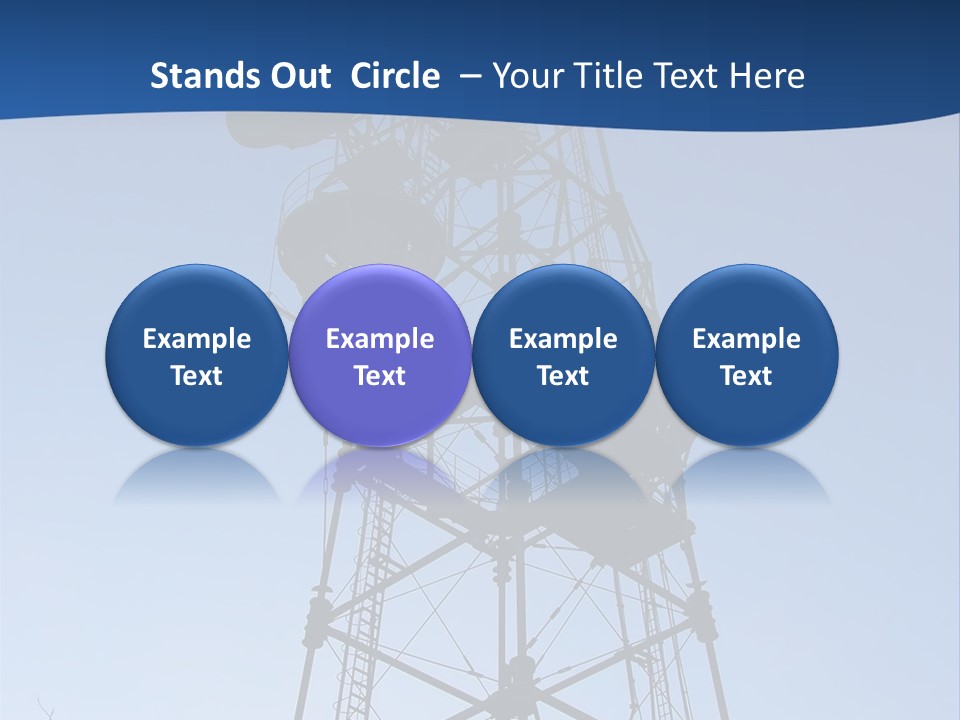 Diagonal Network Antenna PowerPoint Template