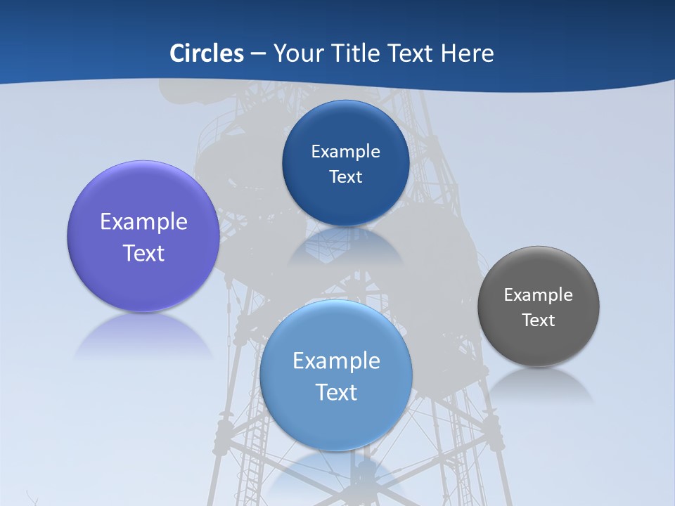 Diagonal Network Antenna PowerPoint Template
