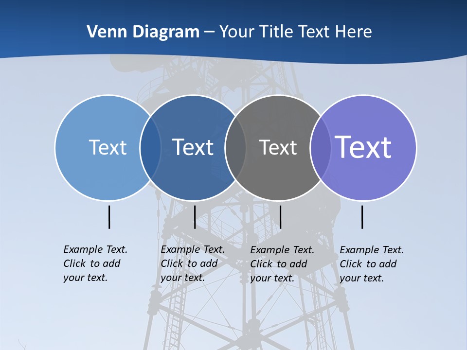 Diagonal Network Antenna PowerPoint Template