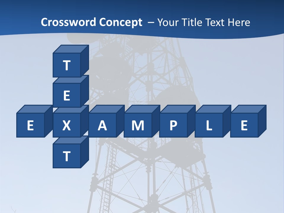 Diagonal Network Antenna PowerPoint Template