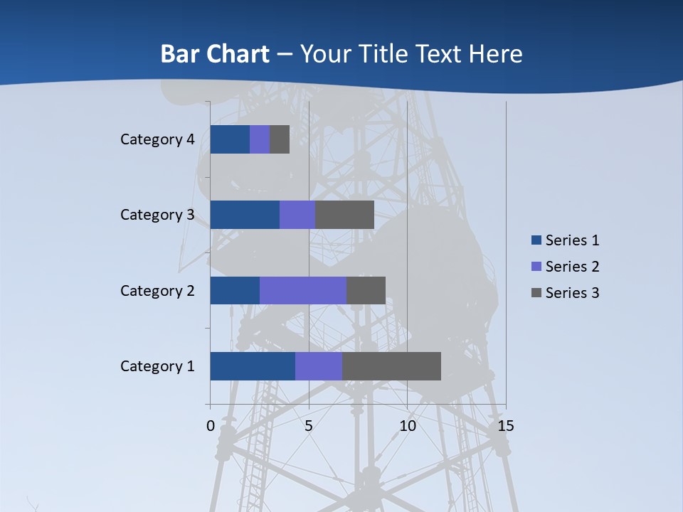 Diagonal Network Antenna PowerPoint Template