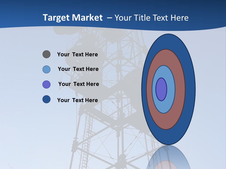 Diagonal Network Antenna PowerPoint Template