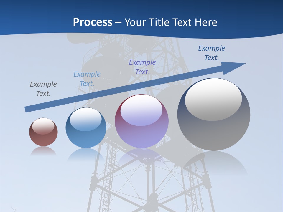 Diagonal Network Antenna PowerPoint Template