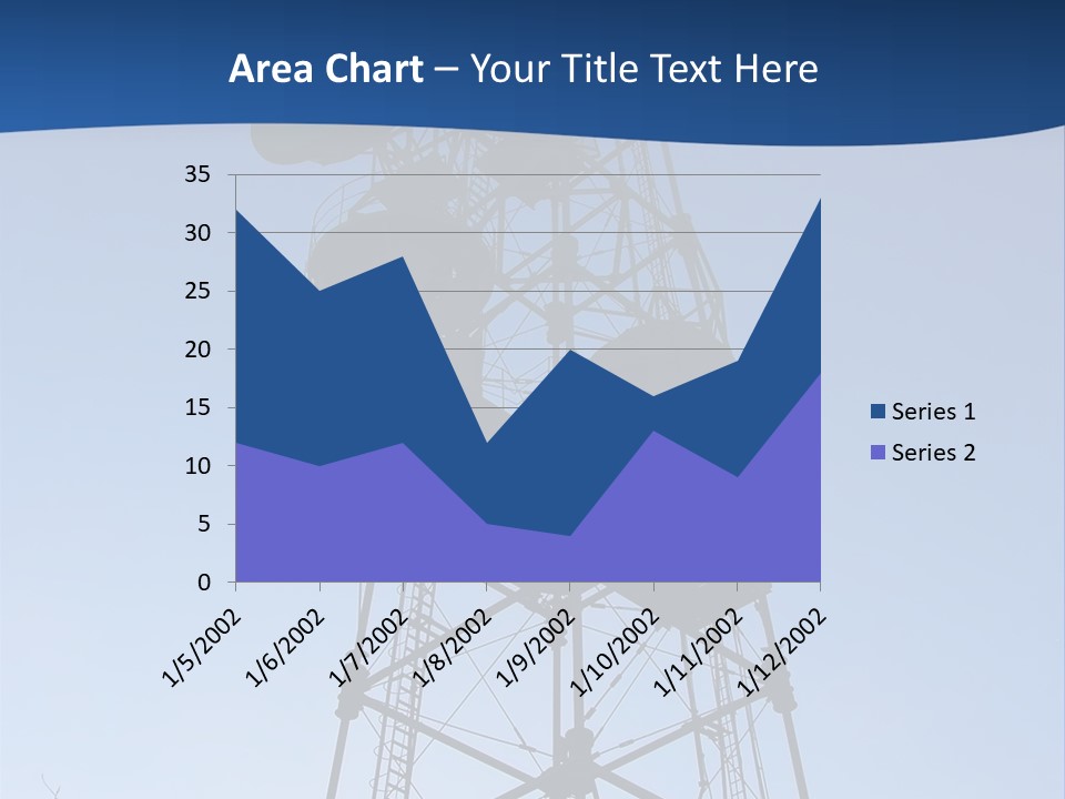 Diagonal Network Antenna PowerPoint Template
