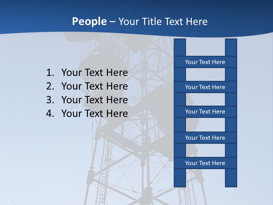Diagonal Network Antenna PowerPoint Template