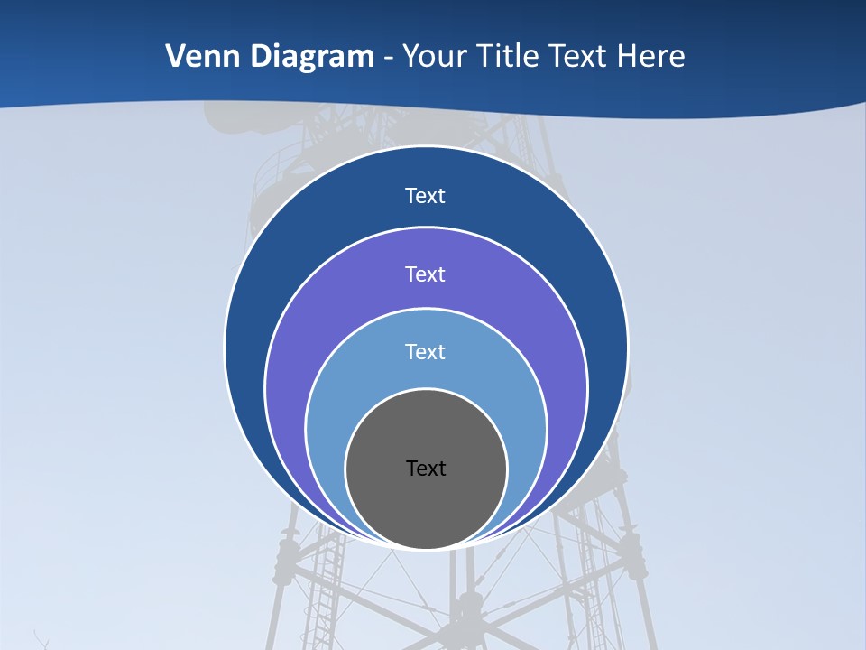 Diagonal Network Antenna PowerPoint Template