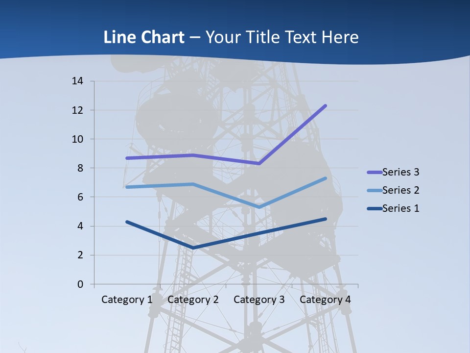 Diagonal Network Antenna PowerPoint Template