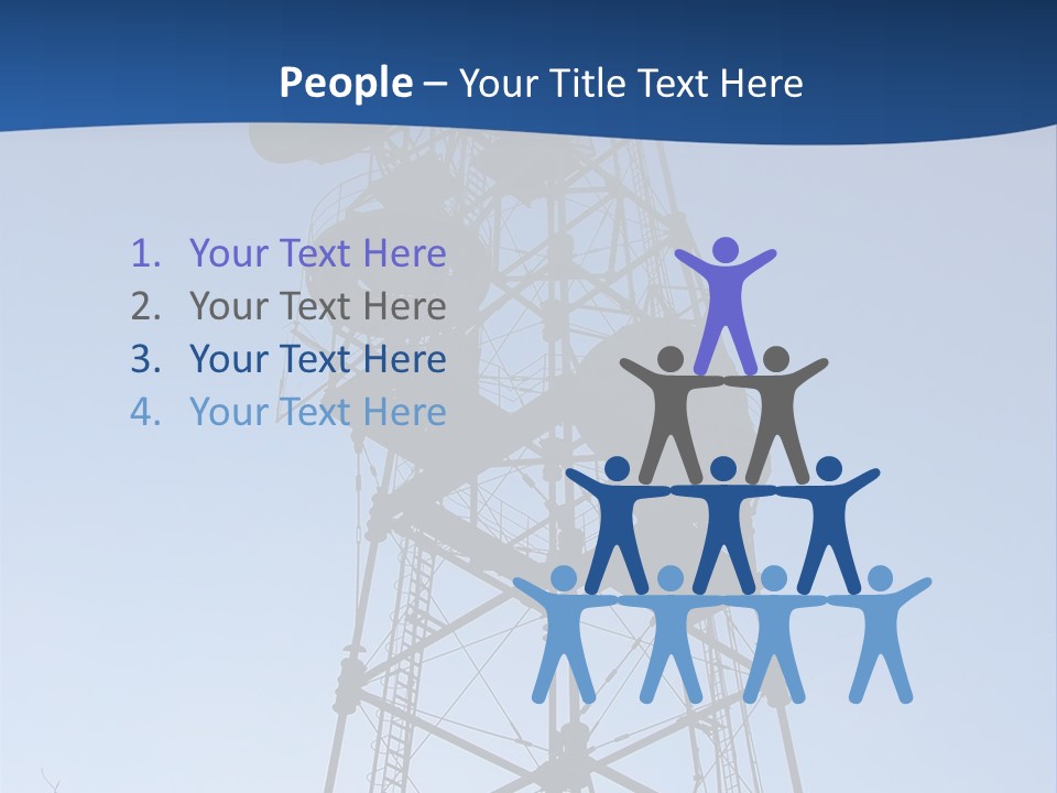 Diagonal Network Antenna PowerPoint Template