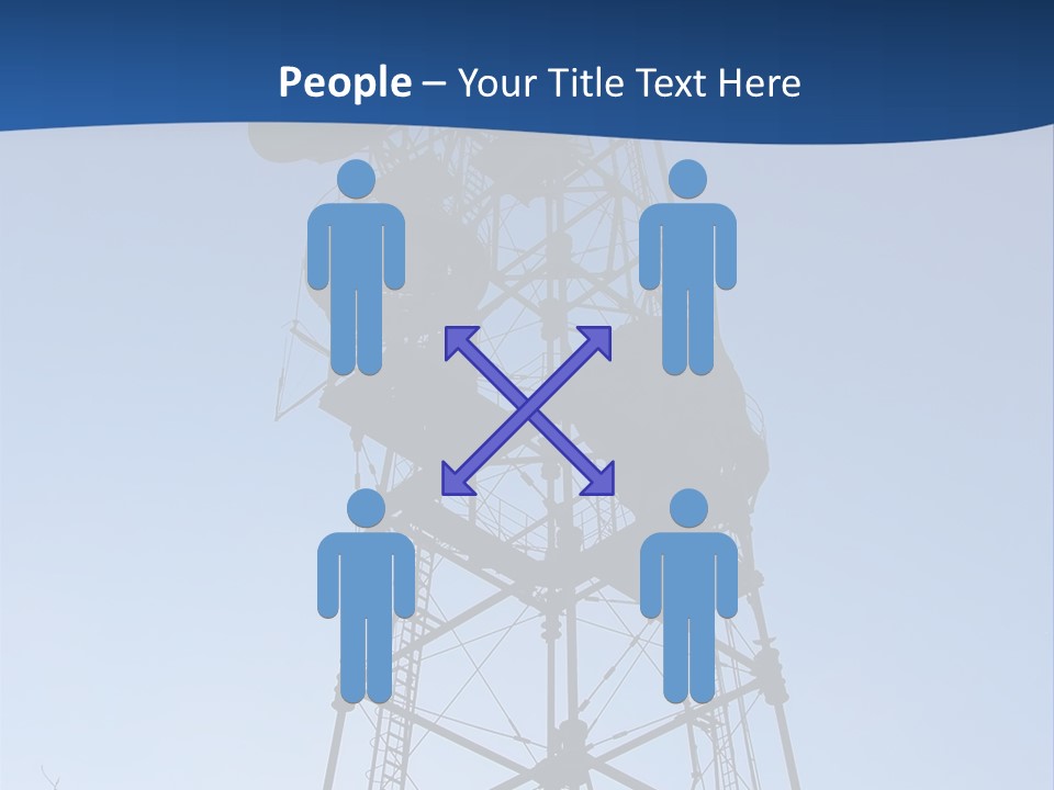 Diagonal Network Antenna PowerPoint Template