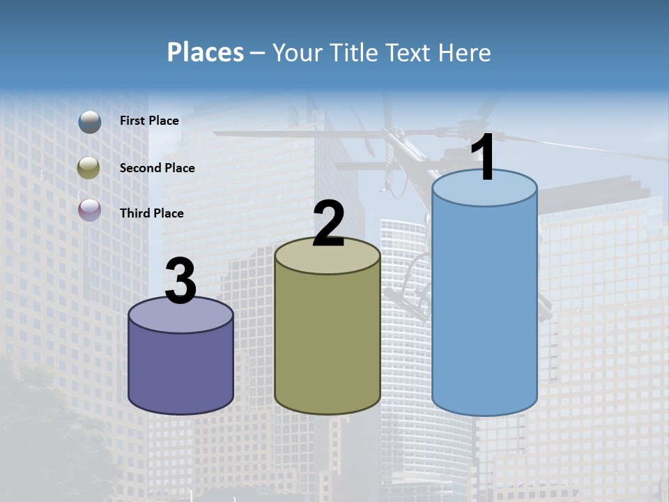 Back United Helicopter PowerPoint Template