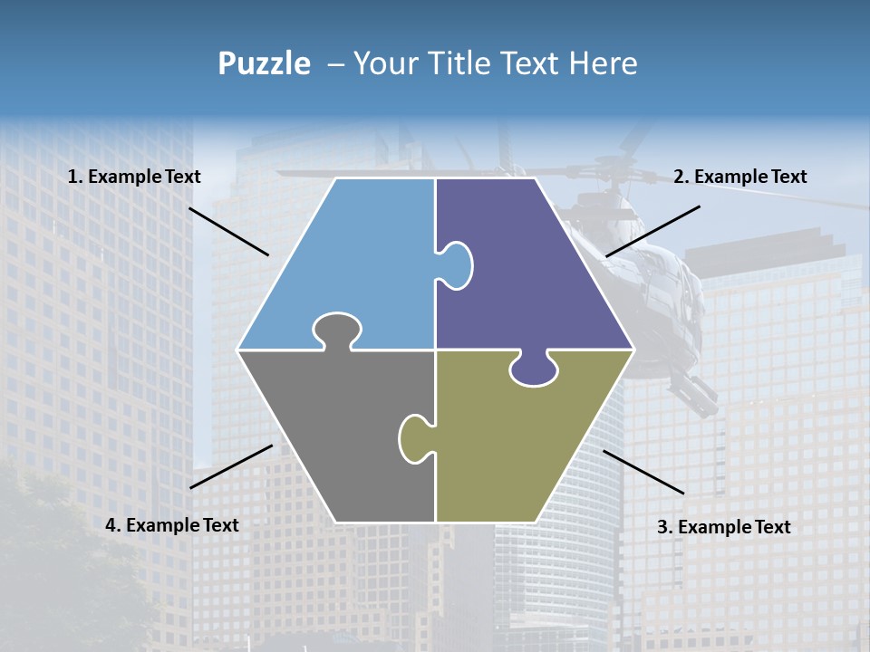 Back United Helicopter PowerPoint Template