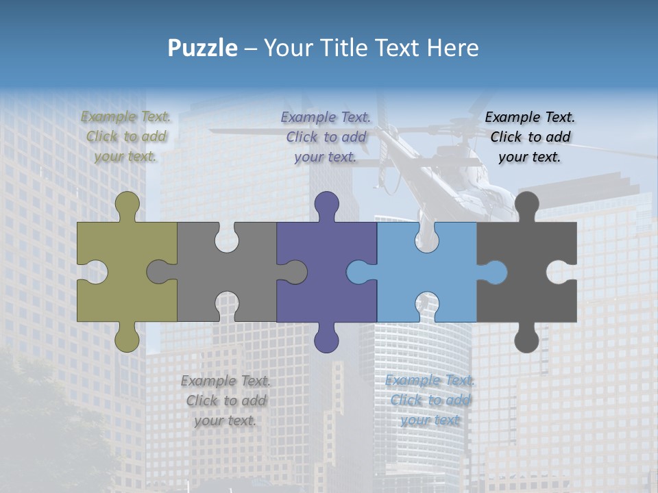 Back United Helicopter PowerPoint Template