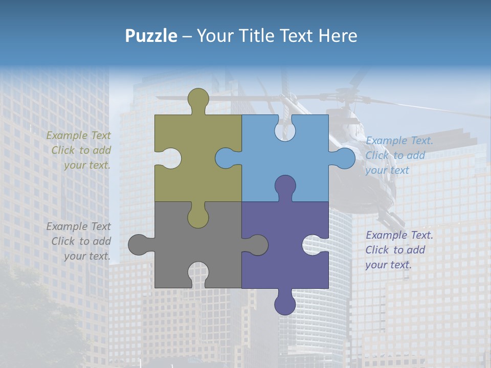 Back United Helicopter PowerPoint Template