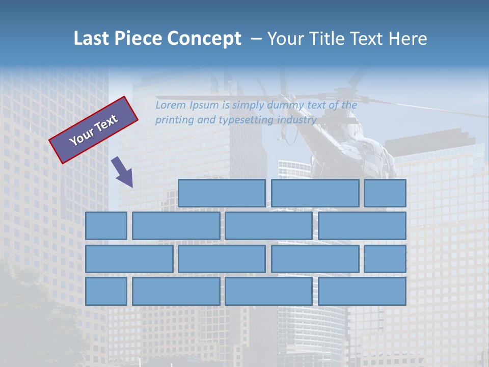 Back United Helicopter PowerPoint Template