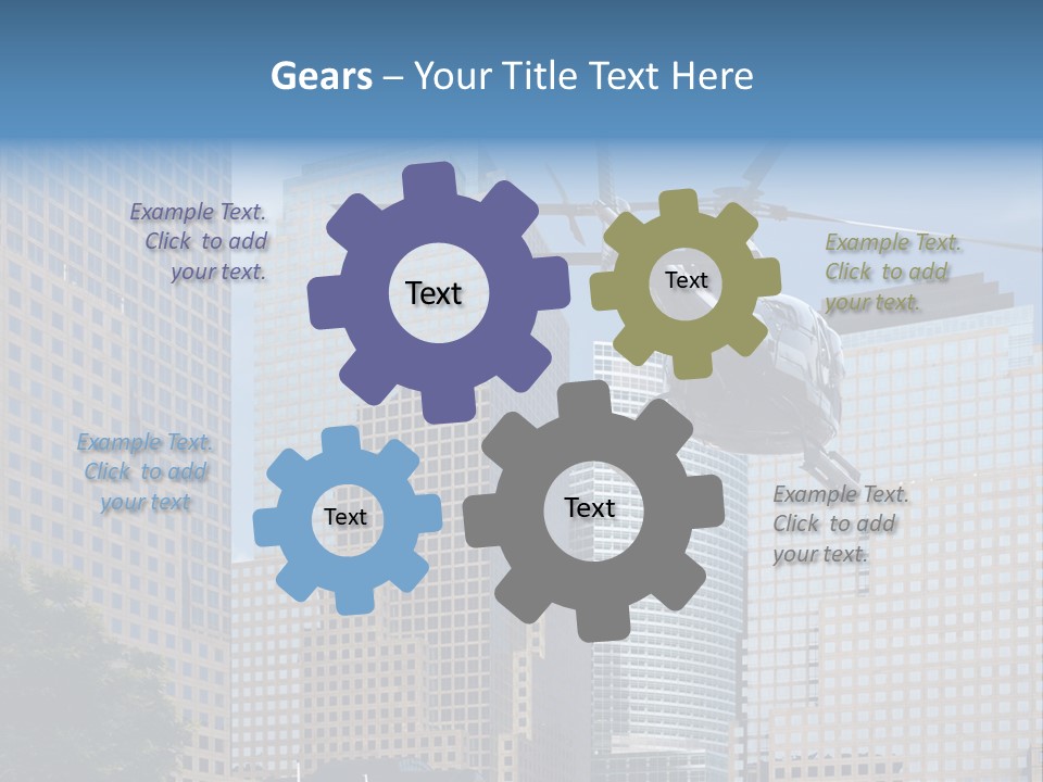 Back United Helicopter PowerPoint Template