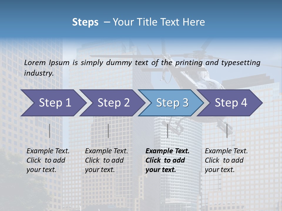Back United Helicopter PowerPoint Template
