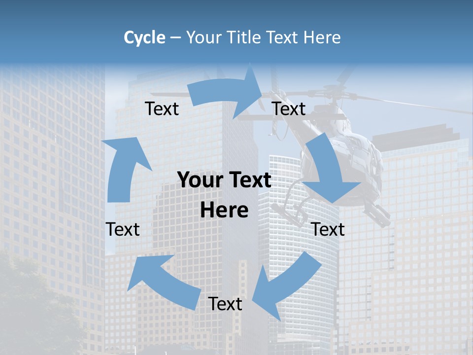 Back United Helicopter PowerPoint Template