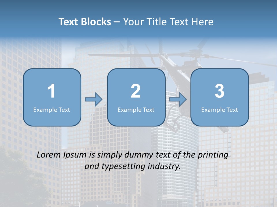 Back United Helicopter PowerPoint Template