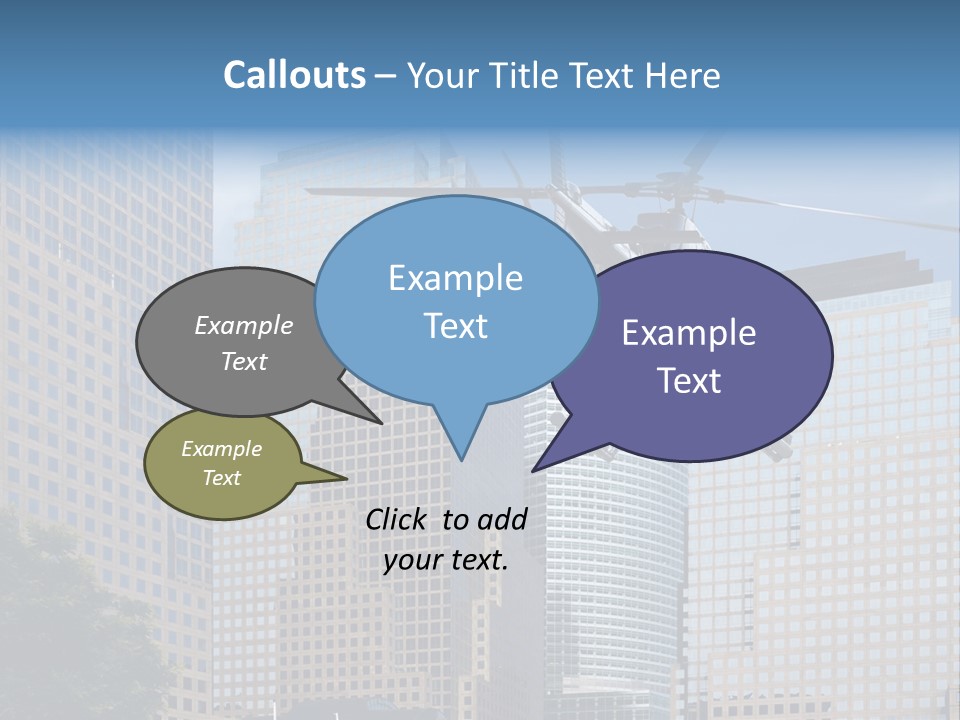 Back United Helicopter PowerPoint Template