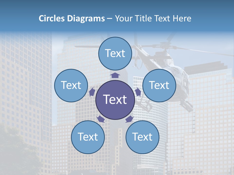 Back United Helicopter PowerPoint Template