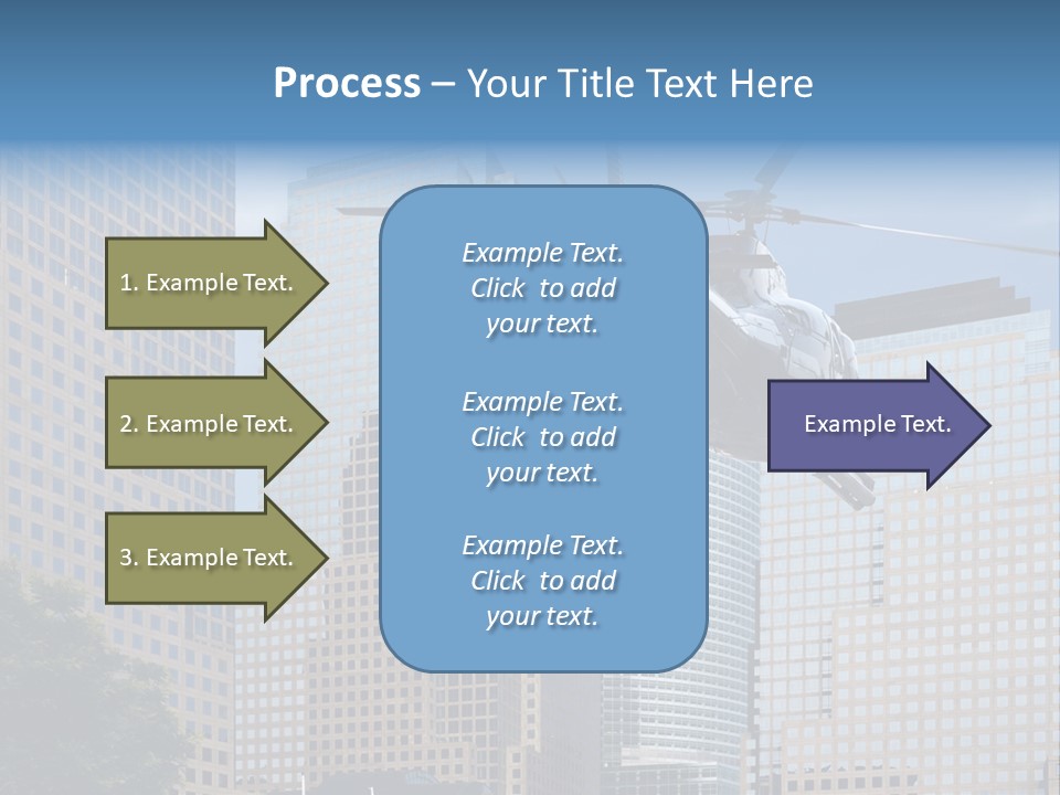 Back United Helicopter PowerPoint Template