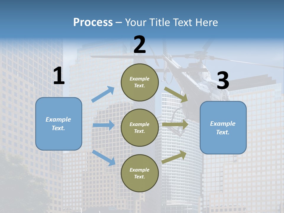Back United Helicopter PowerPoint Template