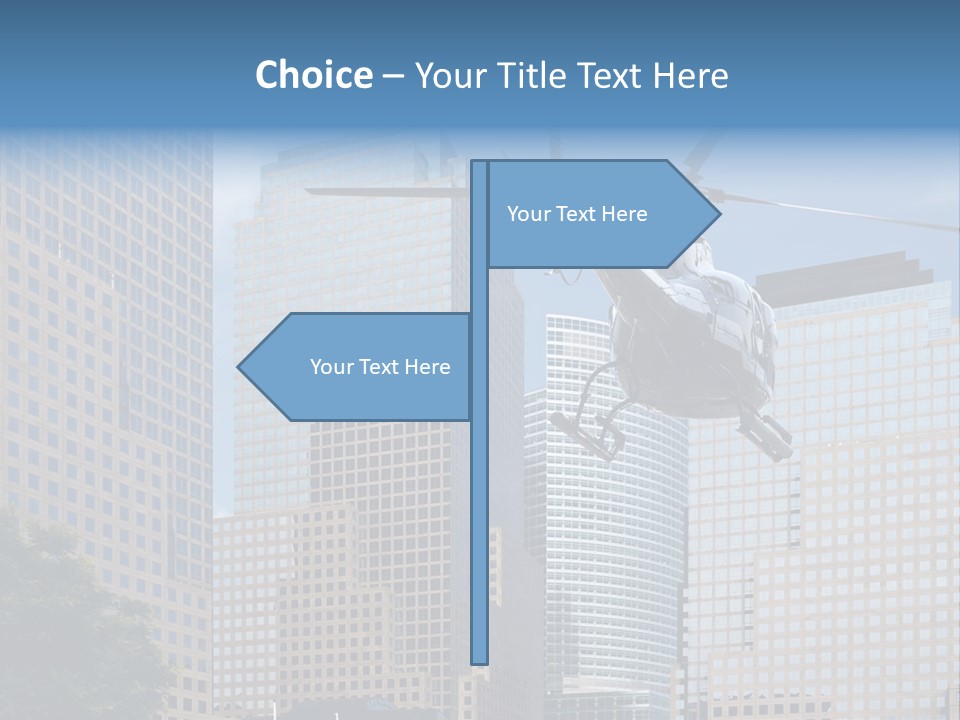 Back United Helicopter PowerPoint Template