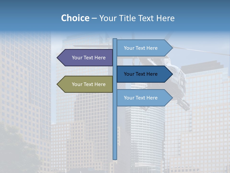 Back United Helicopter PowerPoint Template