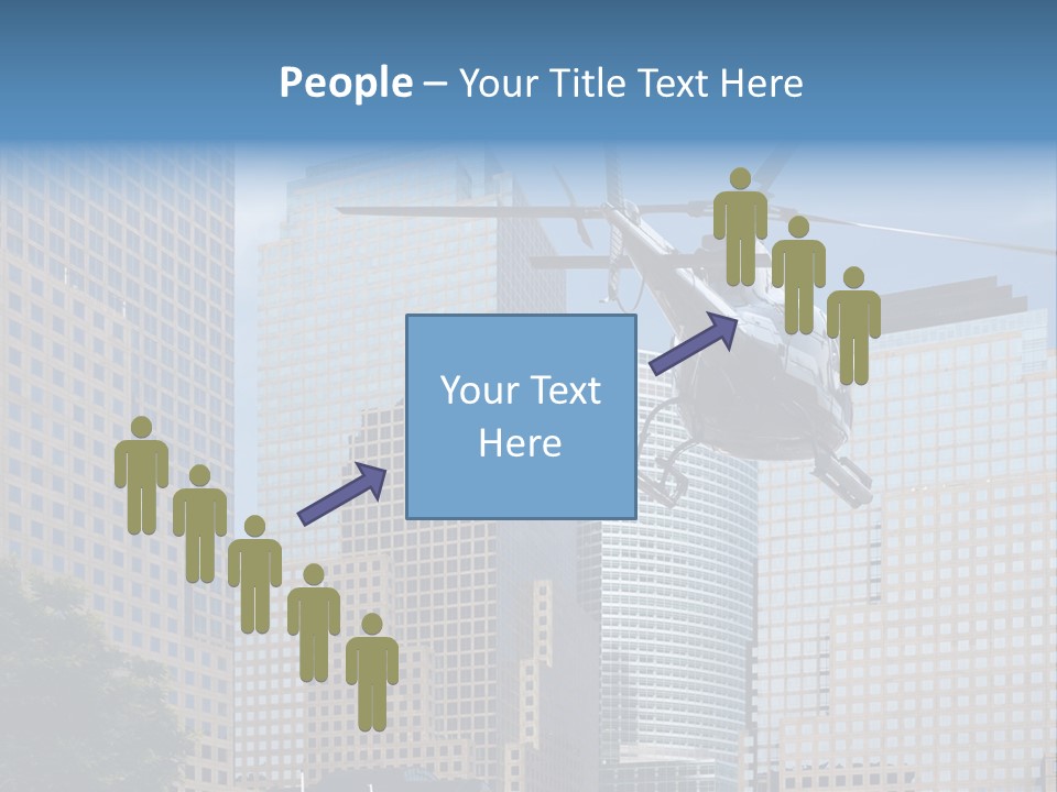 Back United Helicopter PowerPoint Template