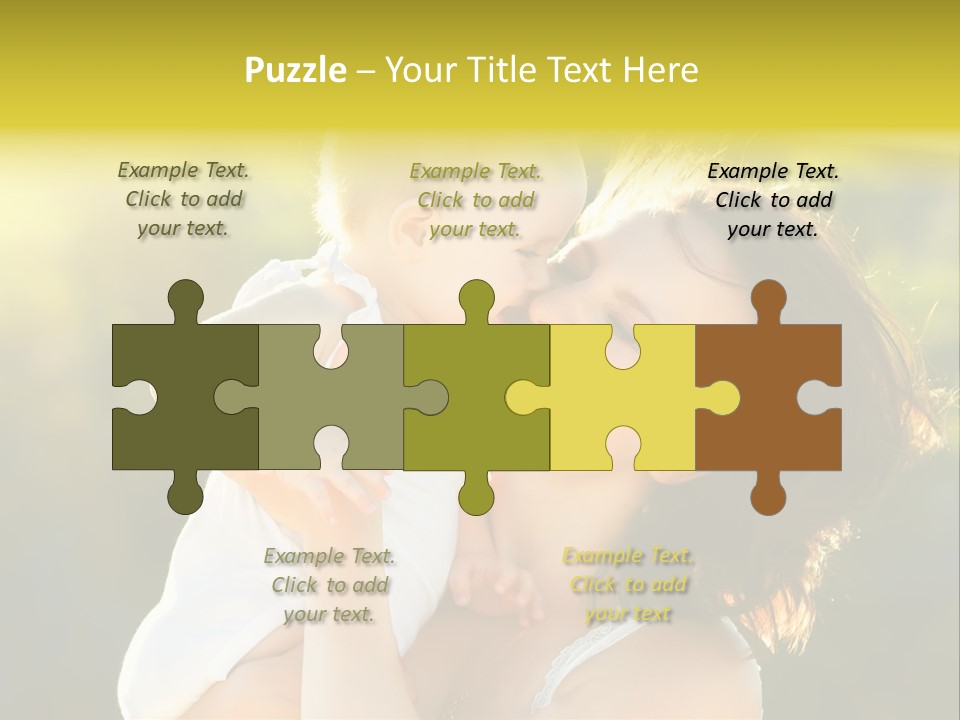 Green Laughter Childhood PowerPoint Template