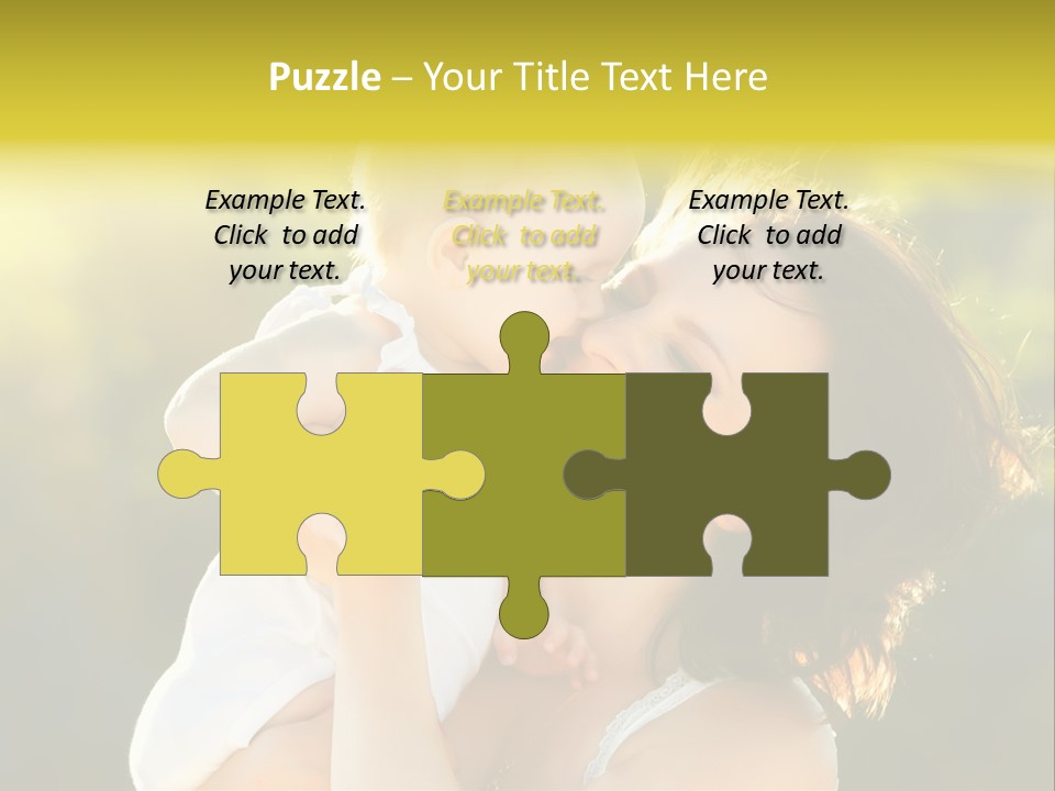 Green Laughter Childhood PowerPoint Template