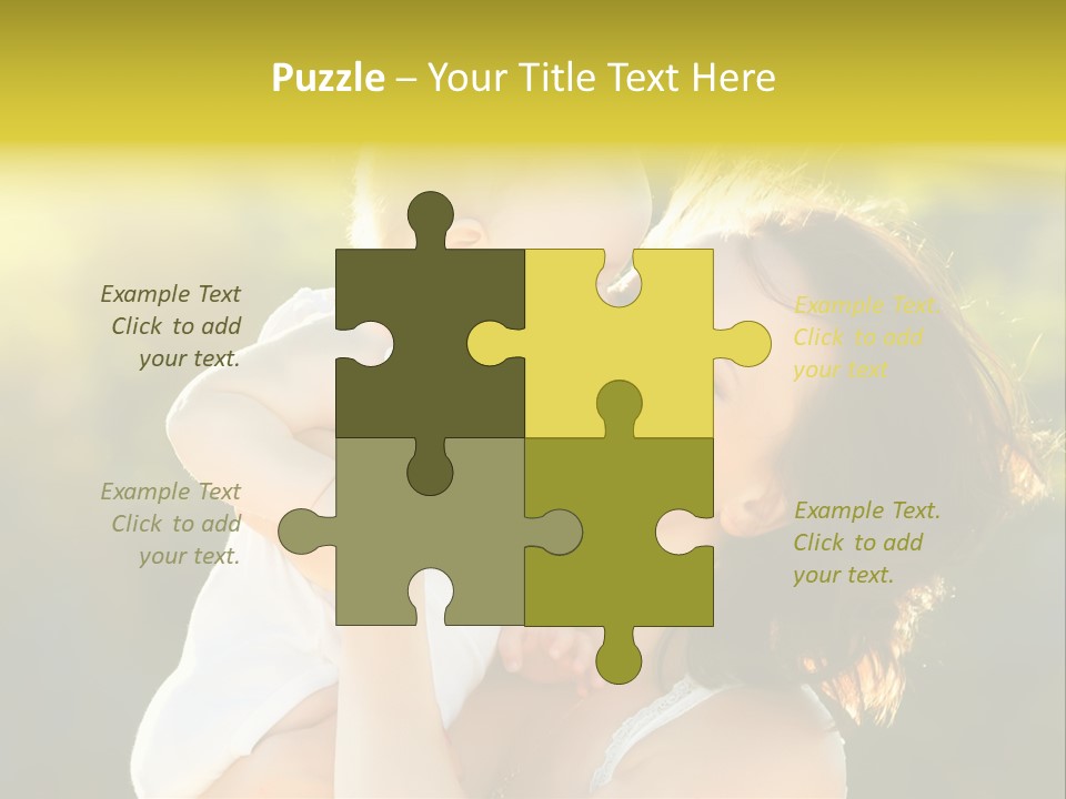 Green Laughter Childhood PowerPoint Template