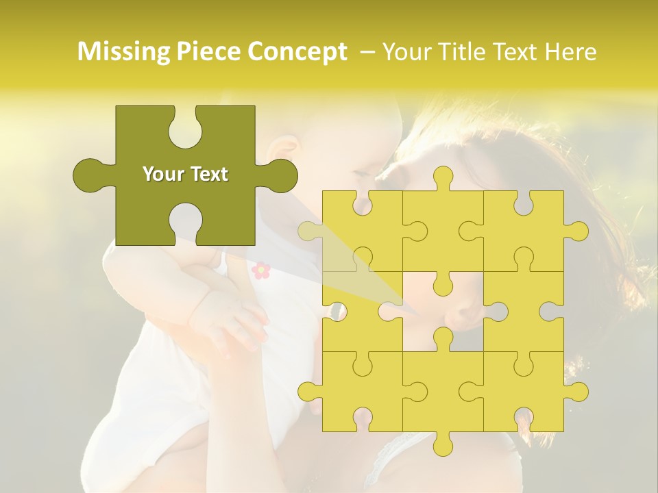 Green Laughter Childhood PowerPoint Template