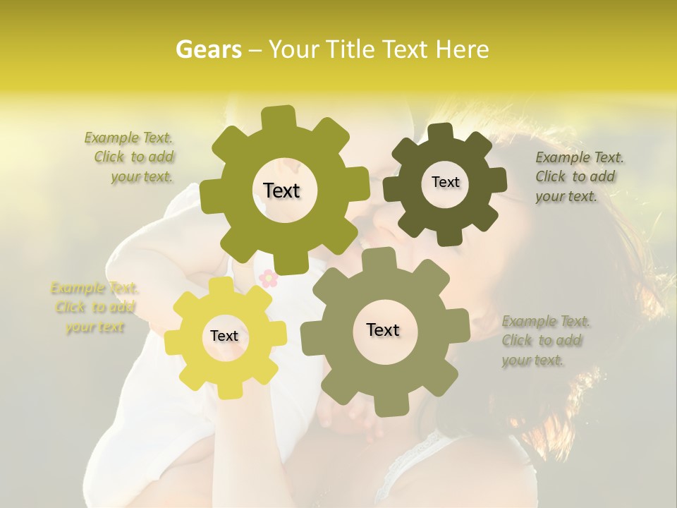 Green Laughter Childhood PowerPoint Template