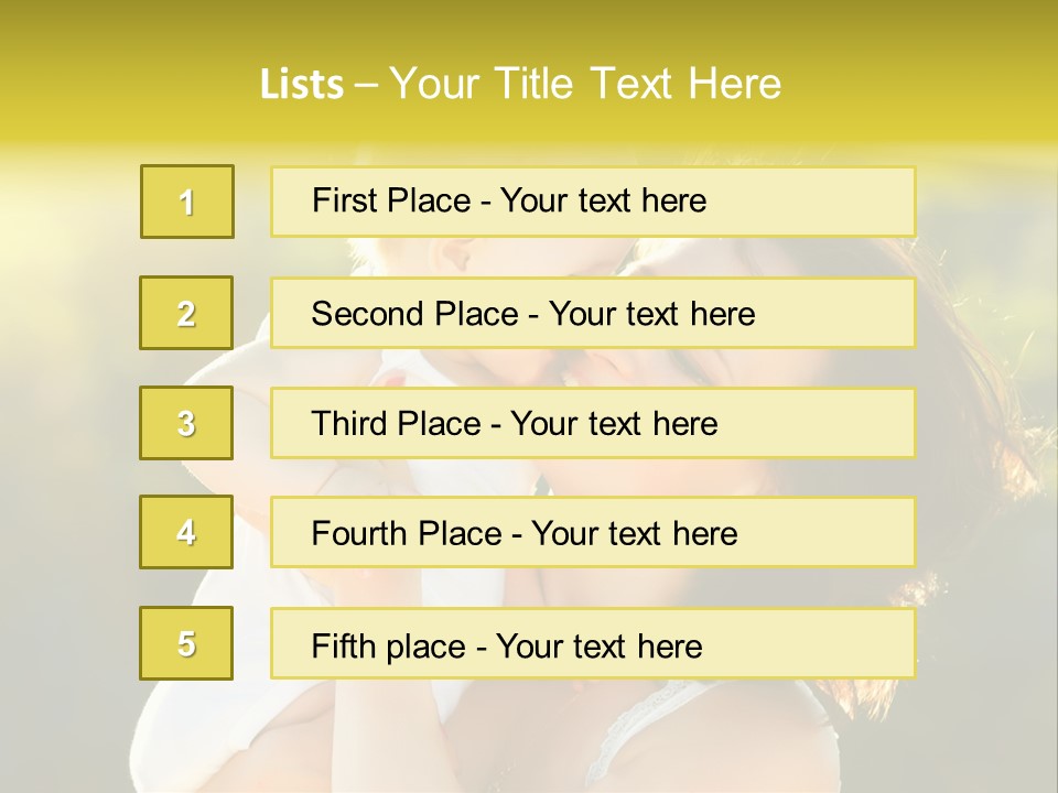 Green Laughter Childhood PowerPoint Template