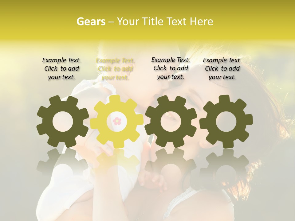 Green Laughter Childhood PowerPoint Template