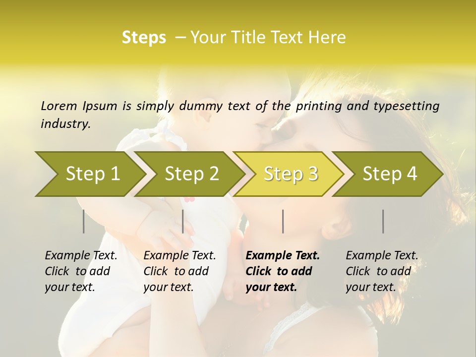 Green Laughter Childhood PowerPoint Template