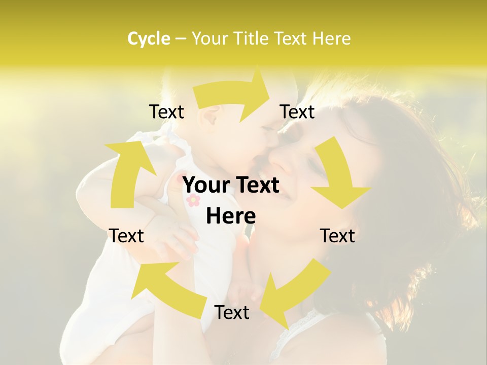 Green Laughter Childhood PowerPoint Template