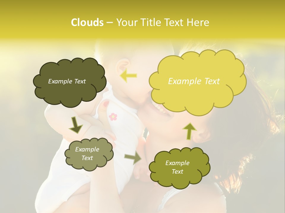 Green Laughter Childhood PowerPoint Template