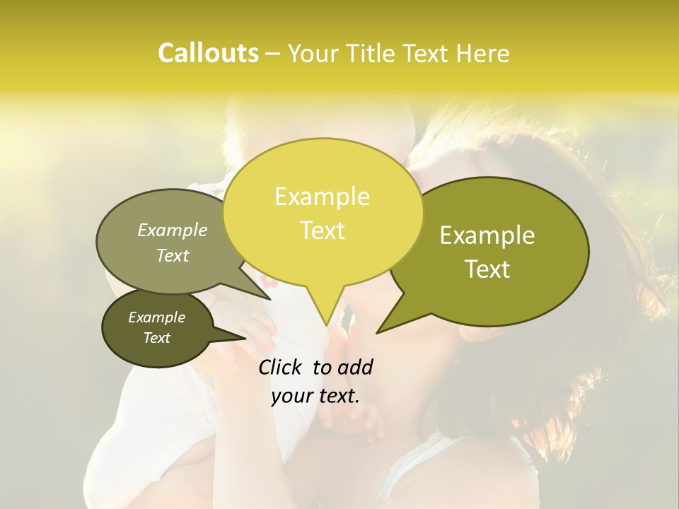 Green Laughter Childhood PowerPoint Template